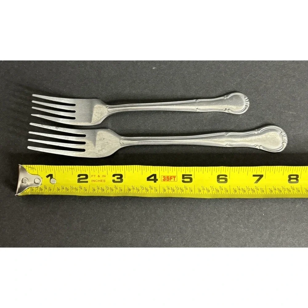 Hampton Silversmiths Ellegance 2 Dinner Forks 1 Salad Fork Stainless Flatware